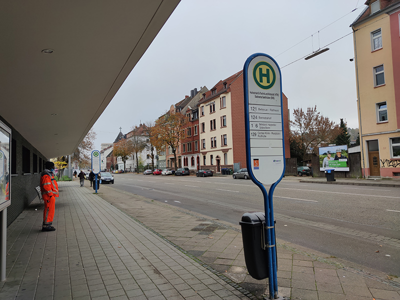 HTW-SWS Haltestelle/bus stop/Arrêt de bus