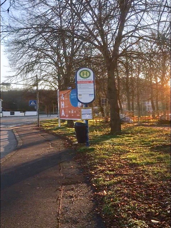 Bushaltestelle Schild Bussteig A